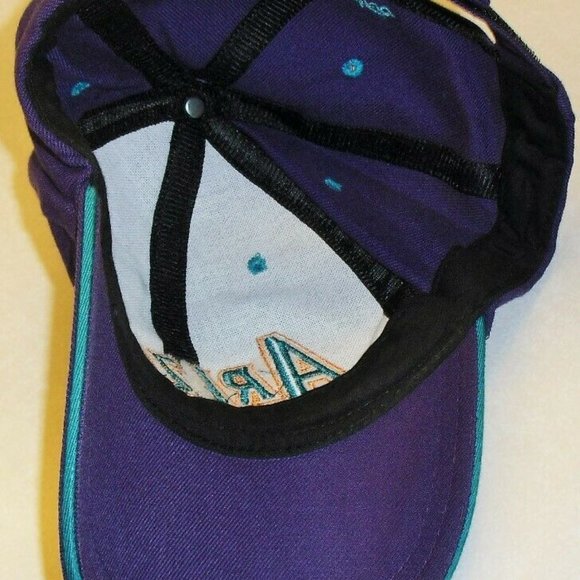 Arizona Diamondbacks Vintage 90s Adjustable Purple Strapback hat New Mlb - Picture 2 of 3